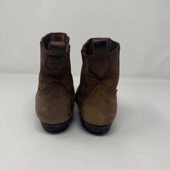 Joe Sanchez Brown Leather Ankle Cowboy Boots EU 37 - Picture 5 of 8